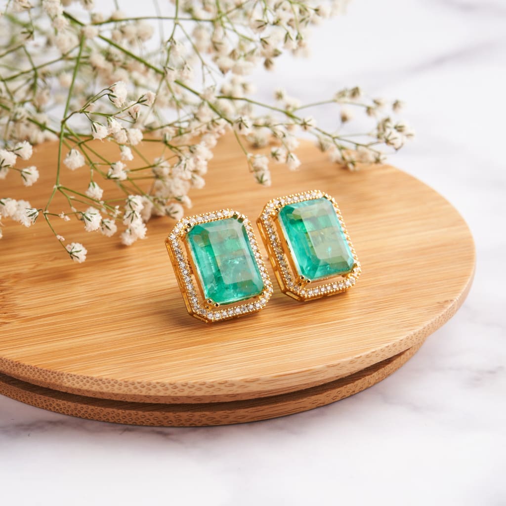 Maeve Earrings - Mint&Gold