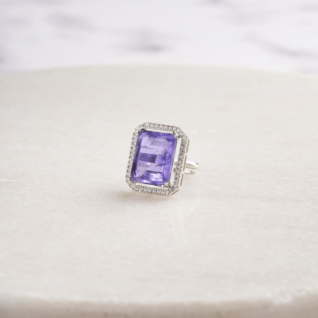 Maeve Ring - Purple&Silver