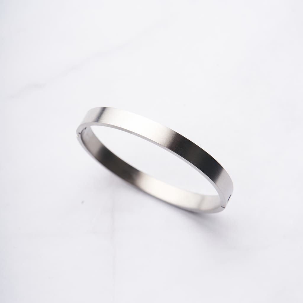 Men’s Matte Metal Kada Silver