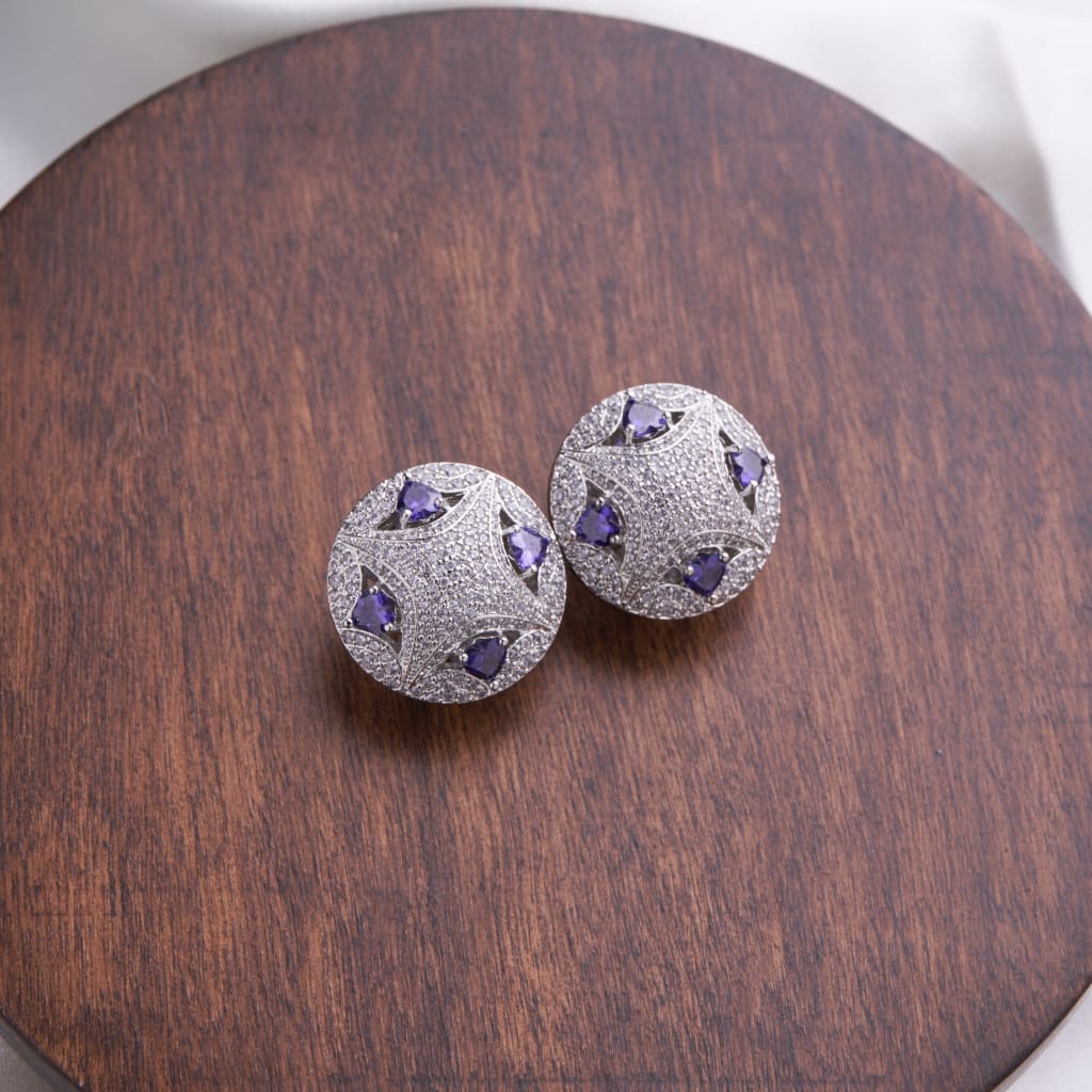 Prem Earrings - Purple