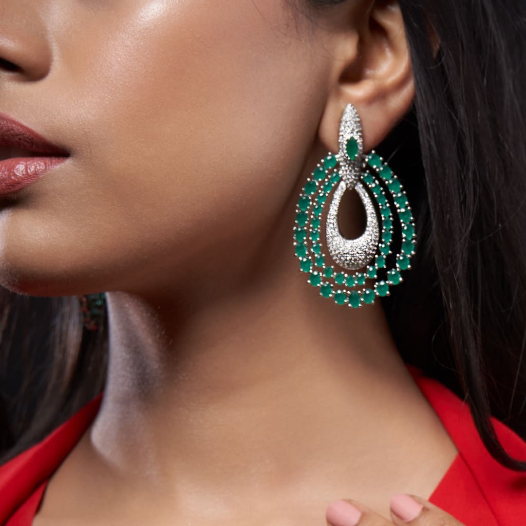 Saffo Earrings - Green