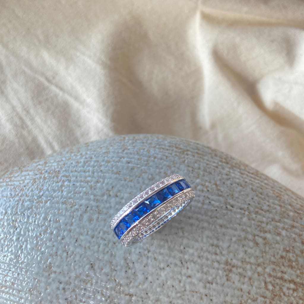 Saira Eternity Ring - Blue