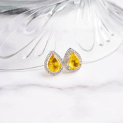 Xylia Earrings - Yellow&Silver