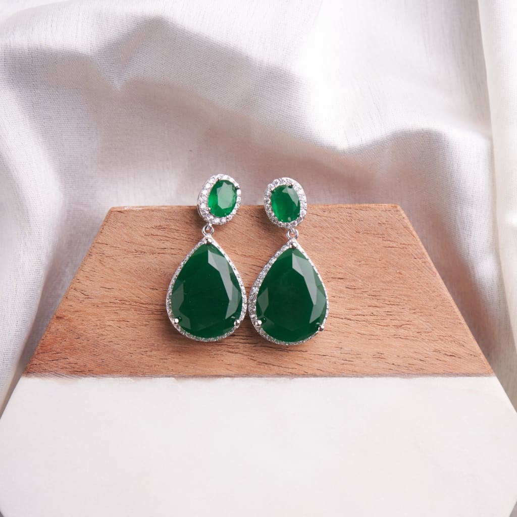 Zuri Maxie Earrings - Green